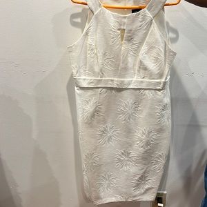 Off White Lined Evening Dress